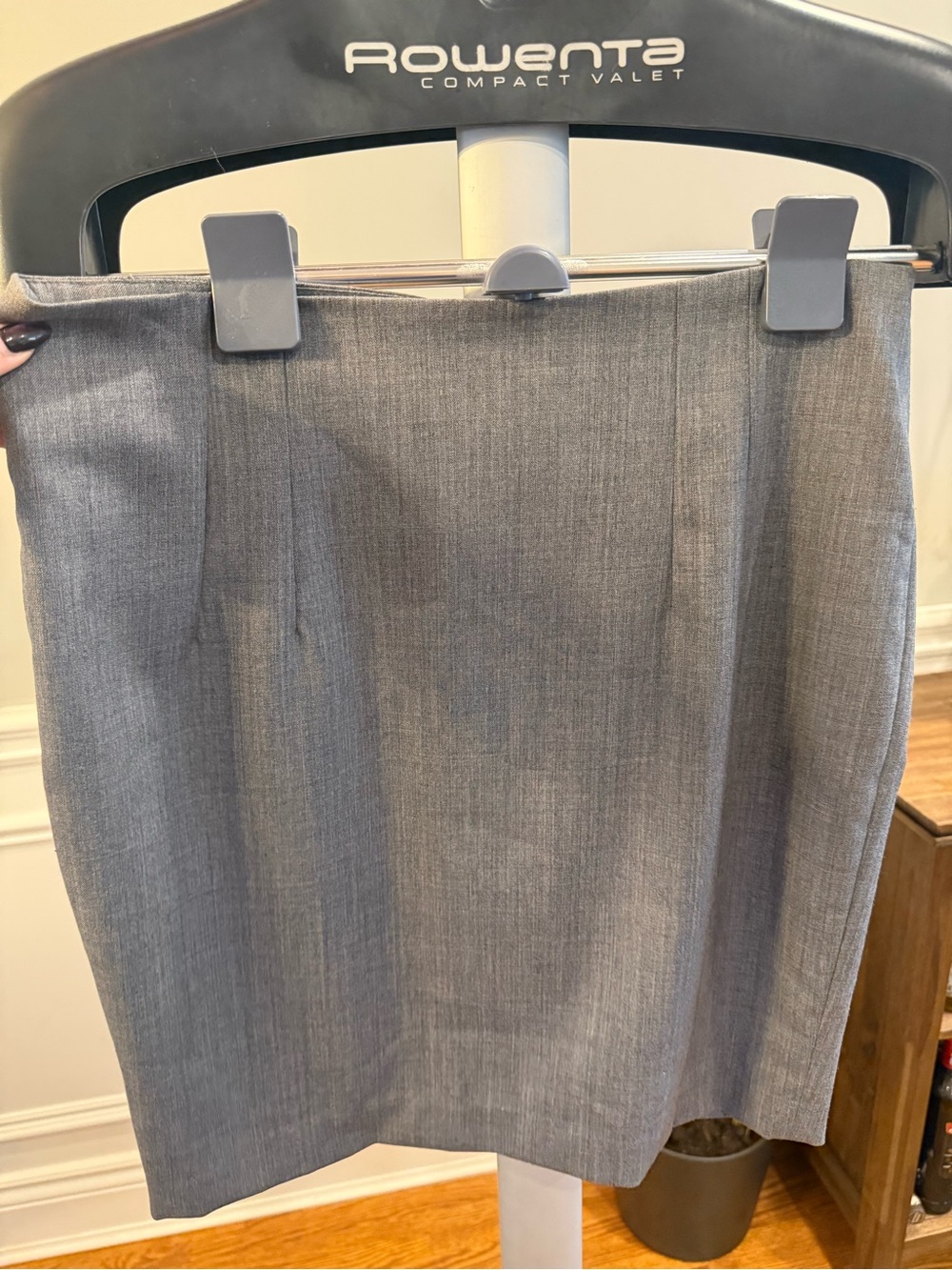 Mexx Grey Wool-Blend Stretch Pencil Skirt - Size CA 38 / US 8